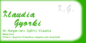 klaudia gyorki business card